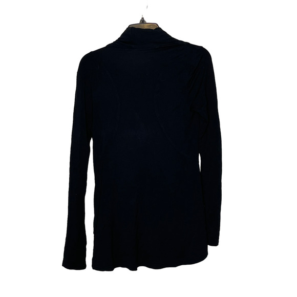 Market & Spruce Womens Zip Top Size‎ Small Black LS Stretch Blend Shirt - Picture 7 of 7